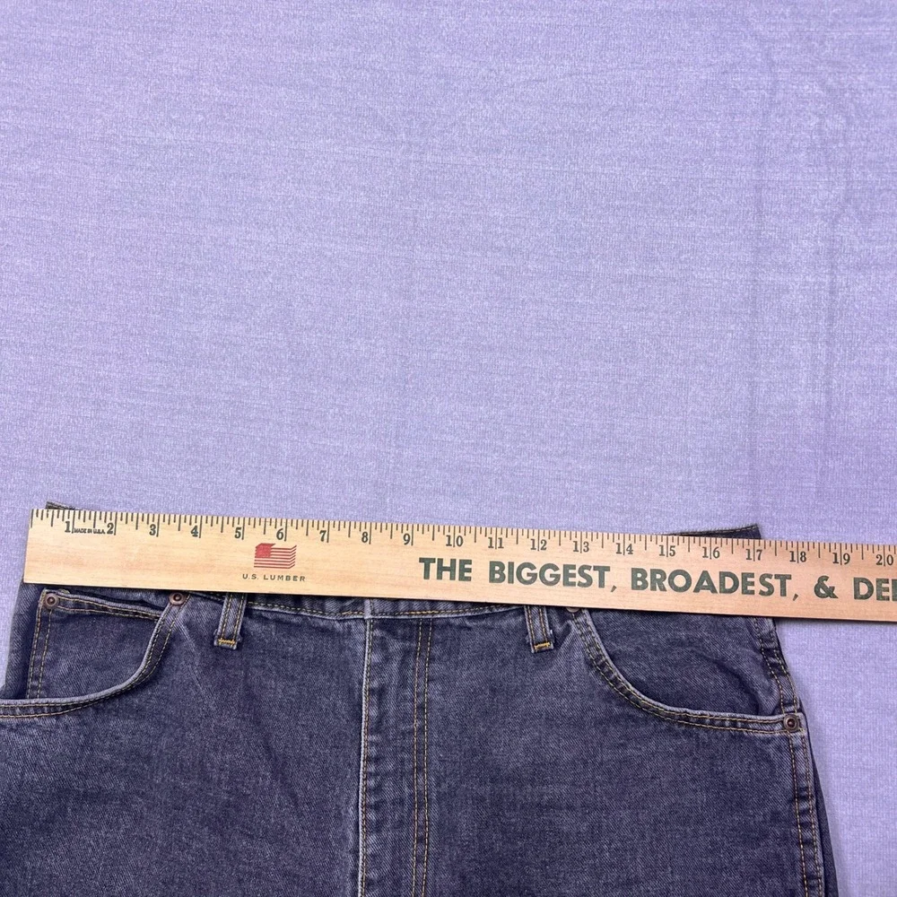 Vintage Mens Gray Wash Denim Jeans 36x30 Straight Leg‎ Made in USA Casual